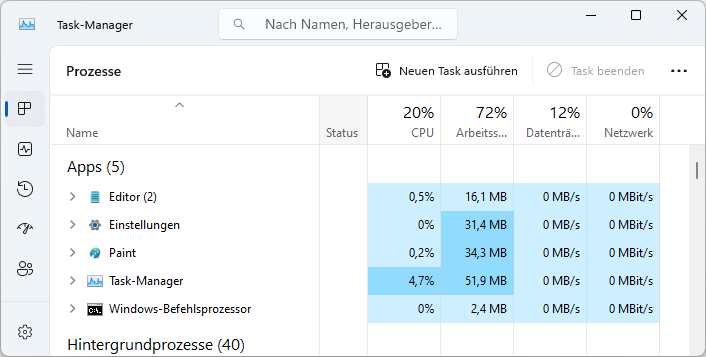 Neue Task-Manager-App
