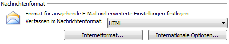 Outlook - Nachrichtenformat