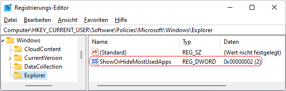 ShowOrHideMostUsedApps