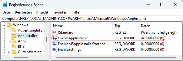 EnableAppInstaller