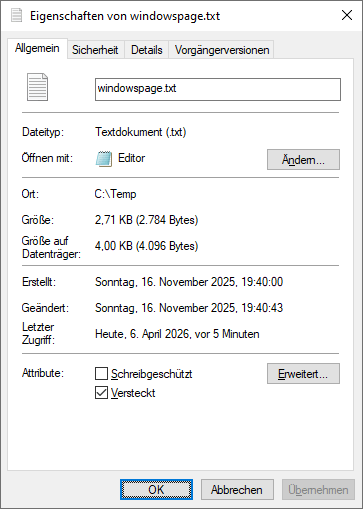 Eigenschaften