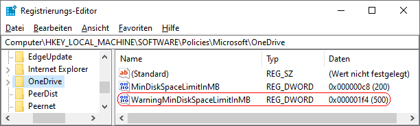WarningMinDiskSpaceLimitInMB