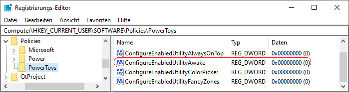 ConfigureEnabledUtilityAwake