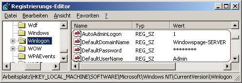 AutoAdminLogon